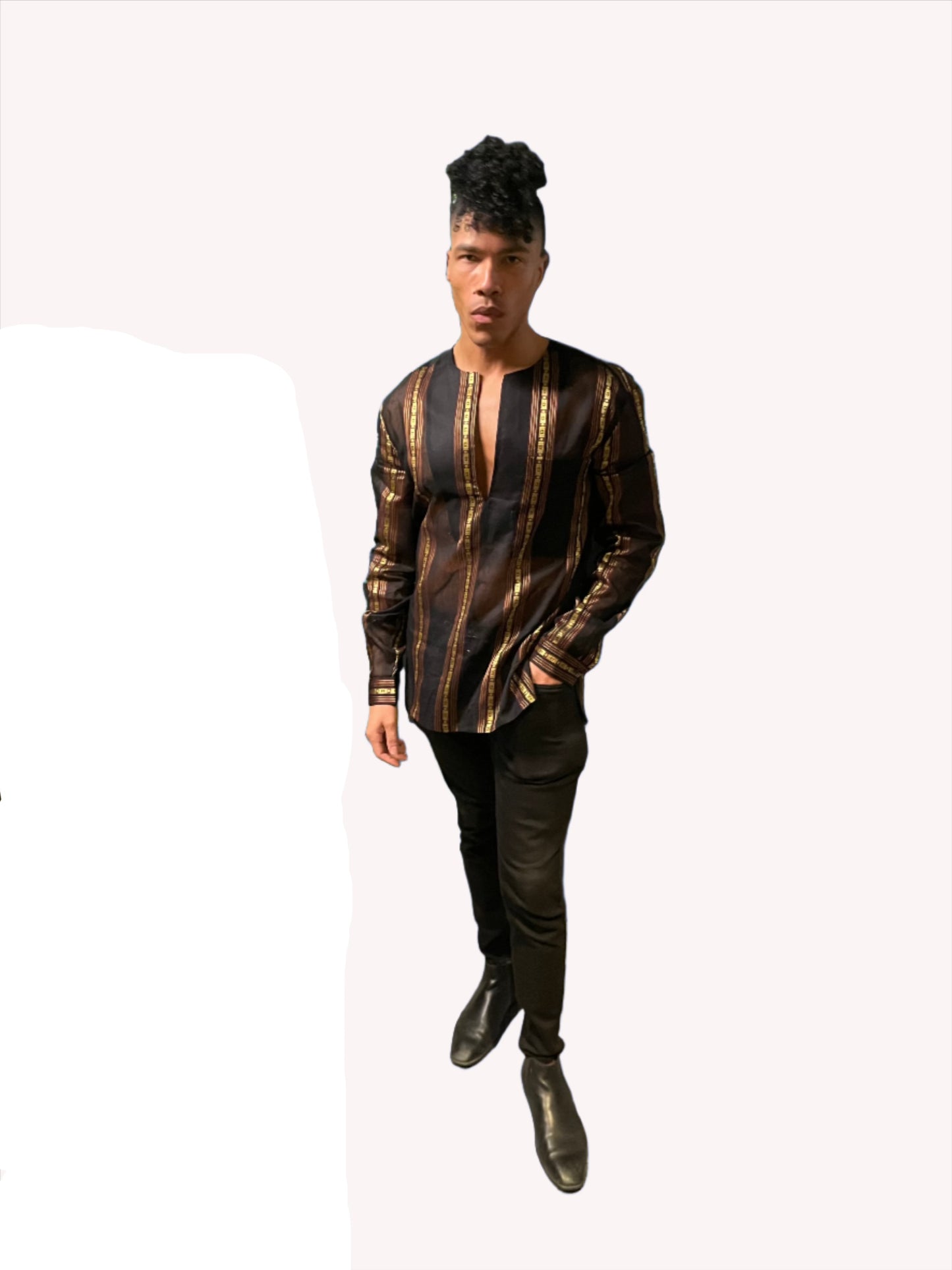 Men Long Sleeve shirt Round Nick.